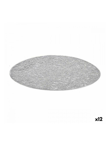Подложка за маса Сребрист Пластмаса (Ø 38 cm) (12 броя)