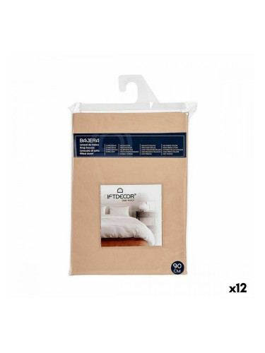 Чаршаф с ластик 90 cm Бежов (12 броя)