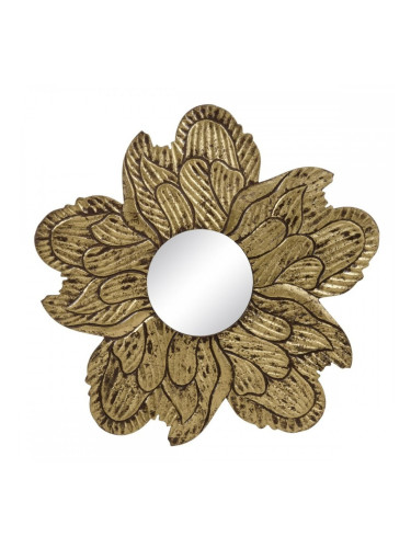 Стенно огледало 80 x 1,75 x 80 cm Златен DMF