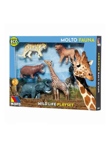 Комплект 6 Диви Животни Moltó Пластмаса