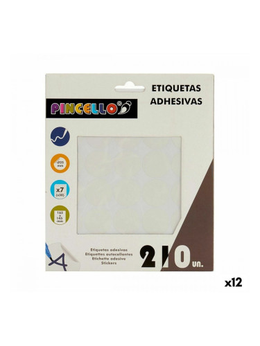 Стикери Бял Ø 25 mm (12 броя)