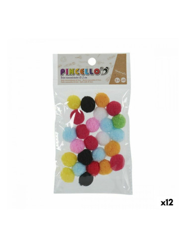 Занаятчийски Материал Топки Многоцветен Ø 2 cm (12 броя)
