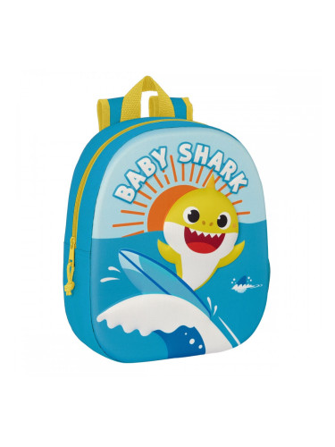 Училищна чанта Baby Shark 3D 27 x 33 x 10 cm Син