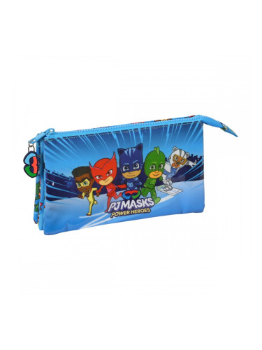 Троен Моливник PJ Masks Син 22 x 12 x 3 cm