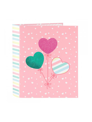 Папка с пръстени BlackFit8 Globitos Розов A4 27 x 33 x 6 cm