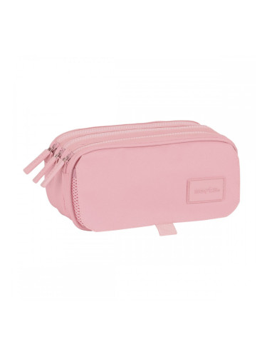 Троен Моливник Safta 21,5 x 10 x 8 cm Розов