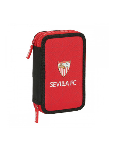 Двоен Несесер Sevilla Fútbol Club Черен Червен 12.5 x 19.5 x 4 cm (28 Части)