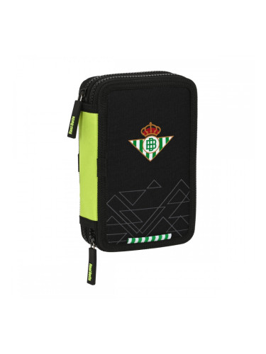 Двоен Несесер Real Betis Balompié Черен Верде Лимон 12.5 x 19.5 x 4 cm (28 Части)