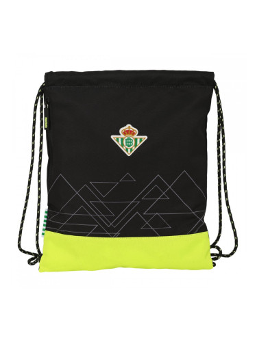 Раница с връвка Real Betis Balompié Черен Верде Лимон