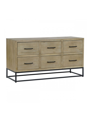 Бюфет DKD Home Decor Черен Естествен Метал Дървен MDF 120 x 40 x 64 cm