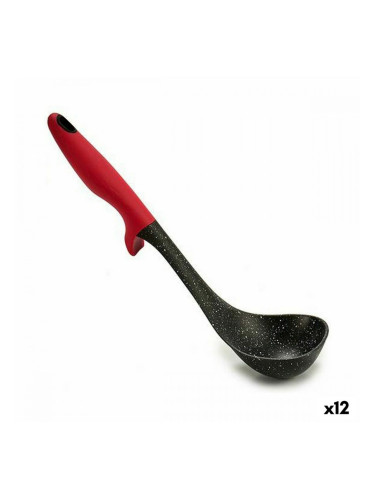 Черпак Найлон Черен Червен 7 x 30 x 9 cm (12 броя)