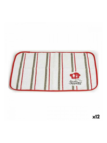 Подложка за маса Bon Appetit Бял Червен 33 x 0,3 x 48 cm (12 броя)