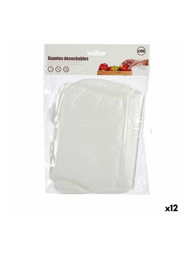 Ръкавици за Еднократна Употреба Комплект Прозрачен Пластмаса (12 броя)