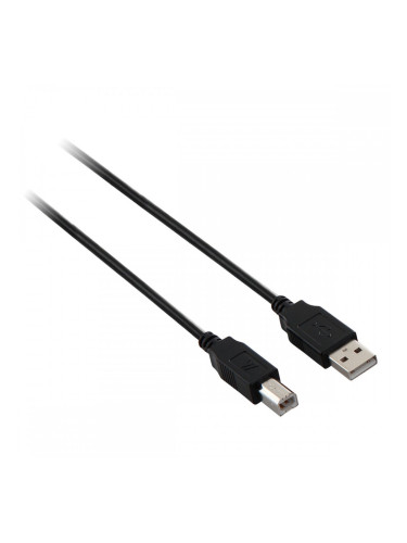 Кабел USB A към USB B V7 V7E2USB2AB-05M Черен 5 m