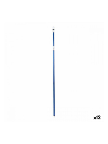 Дръжка на Метла 2,3 x 130 x 2,3 cm Син Метал (12 броя)