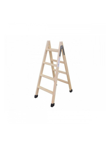 Сгъваема стълба с 6 стъпала Plabell Дървен 164 x 31/55 cm
