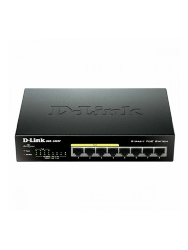 Суич D-Link DGS-1008P/E 16 Gbps