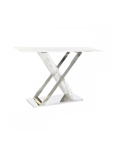 Конзола DKD Home Decor Бял Сив Сребрист Кристал Стомана 120 x 40 x 75 cm