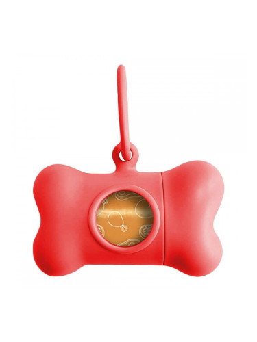 Диспенсър за Торбички за Домашен Любимец United Pets Bon Ton Classic Куче Червен (8 x 4,2 x 5 cm)