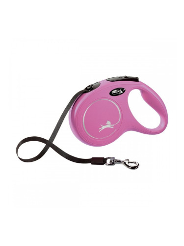 Кучешка Каишка Flexi NEW CLASSIC 5m Розов Размер М
