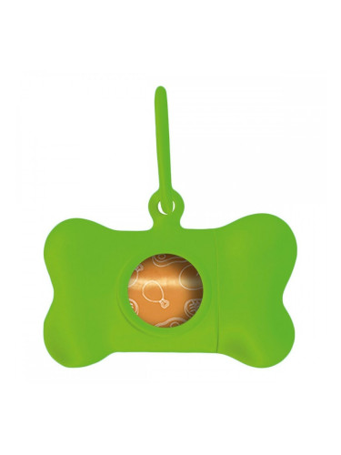 Диспенсър за Торбички за Домашен Любимец United Pets Bon Ton Neon Куче Зелен (8 x 4,2 x 5 cm)