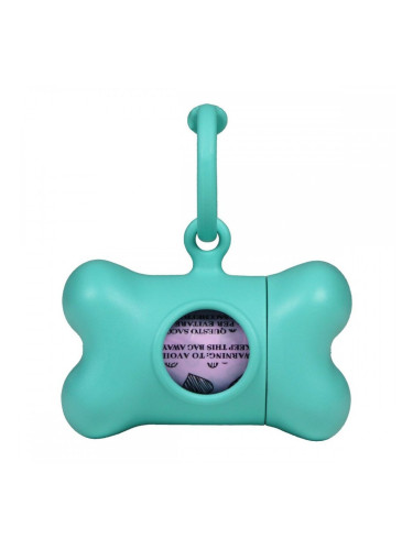 Диспенсър за Торбички за Домашен Любимец United Pets Bon Ton Nano Classic Куче Аквамарин Рециклирана пластмаса (6 x 3 x 4 cm)