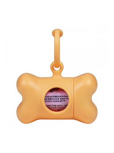 Диспенсър за Торбички за Домашен Любимец United Pets Bon Ton Nano Classic Куче Оранжев Рециклирана пластмаса (6 x 3 x 4 cm)