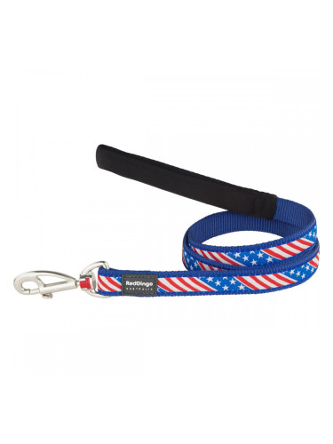 Кучешка Каишка Red Dingo US Flag 1,2 m Син 1.2 x 120 cm