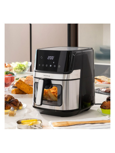 Фритюрник без Мазнина InnovaGoods Fryinn View 6500 Черен Неръждаема стомана 1700 W 6,5 L