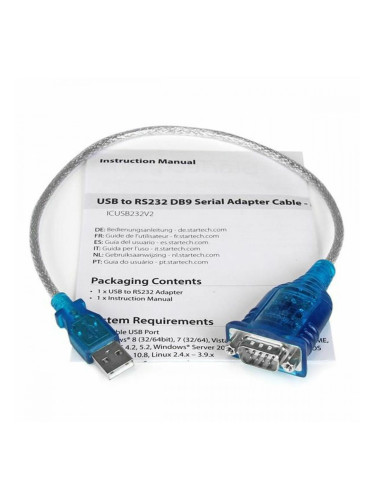 Адаптер за USB към RS232 Startech ICUSB232V2           Сив