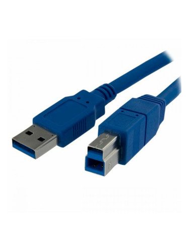Кабел USB A към USB B Startech USB3SAB1M            Син