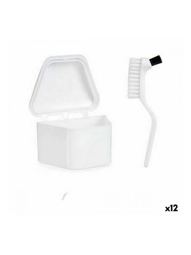 Комплект за Протези за Зъби Бял полипропилен (12 броя)