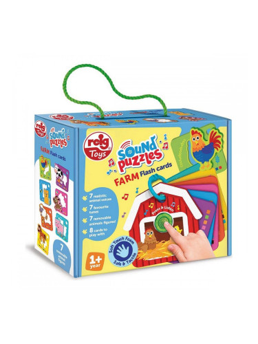 Детски Пъзел Reig Flash Cards Животни Ферма