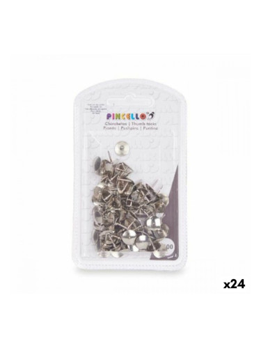 Габърчета Сребрист Метал (24 броя)