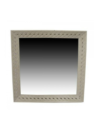 Стенно огледало Home ESPRIT Бял Естествен Дърво манго романтичен 92 x 6 x 92 cm