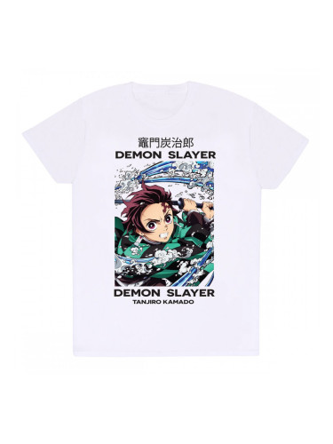 Тениска с къс ръкав Demon Slayer Whirlpool Бял Унисекс - M