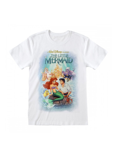 Тениска с къс ръкав The Little Mermaid Classic Poster Бял Унисекс - M