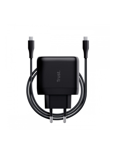 Зарядно за стена + USB-C кабел Trust Maxo Черен 65 W