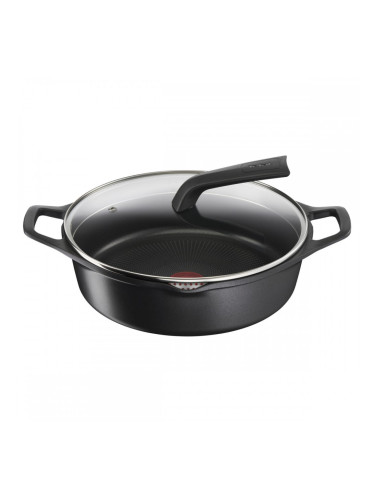 Касерола с Капак Tefal E2497244 Черен Ø 28 cm