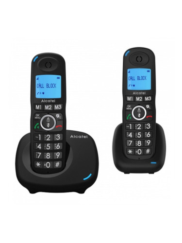 Безжичен телефон Alcatel Versatis XL 535 Duo Черен (2 pcs)