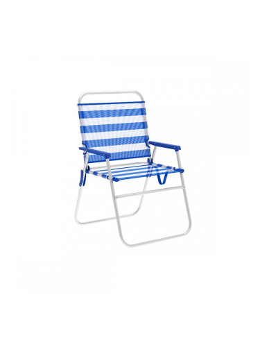 подплатен къмпинг стол Marbueno Райета Син Бял 52 x 80 x 56 cm