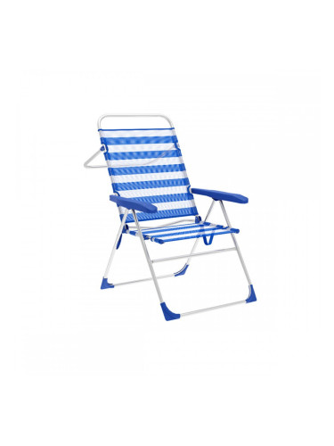 подплатен къмпинг стол Marbueno Райета Син Бял 59 x 97 x 61 cm