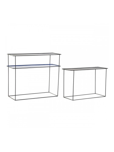 Конзола DKD Home Decor Черен Син Метал Модерен (70 x 27 x 45 cm) (2 броя)