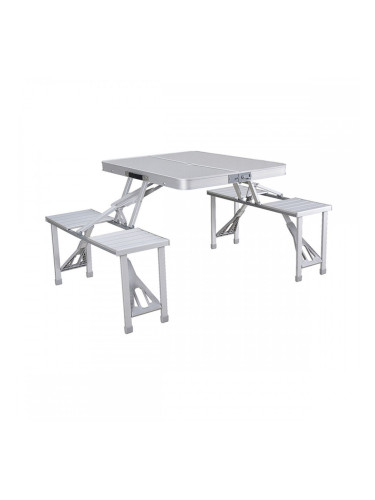 Маса за пикник Marbueno Алуминий Сив 136 x 67 x 85 cm