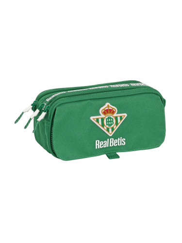 Двоен Моливник Real Betis Balompié Зелен 21,5 x 10 x 8 cm