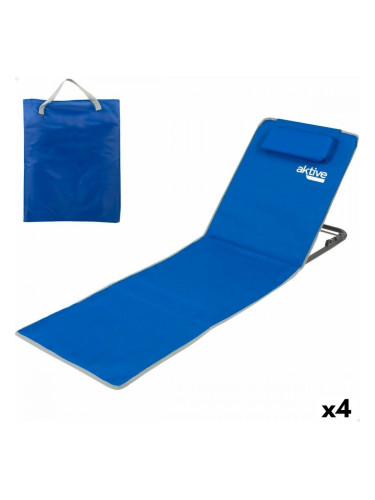 Подложка Aktive наклоняем 147 x 55 x 48 cm PVC 600D Син Стомана Гъба (4 броя)
