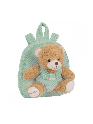 Детска раница Safta Плюшено Мече цвят тюркоаз 23 x 27 x 7,5 cm