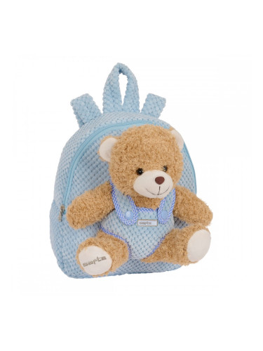 Детска раница Safta Плюшено Мече Син 23 x 27 x 7,5 cm