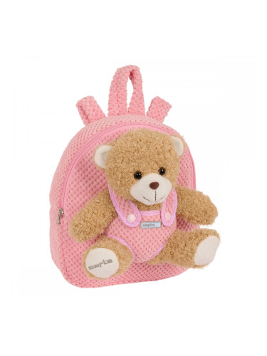 Детска раница Safta Плюшено Мече Розов 23 x 27 x 7,5 cm