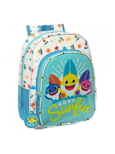 Училищна чанта Baby Shark Surfing Син Бял 26 x 34 x 11 cm